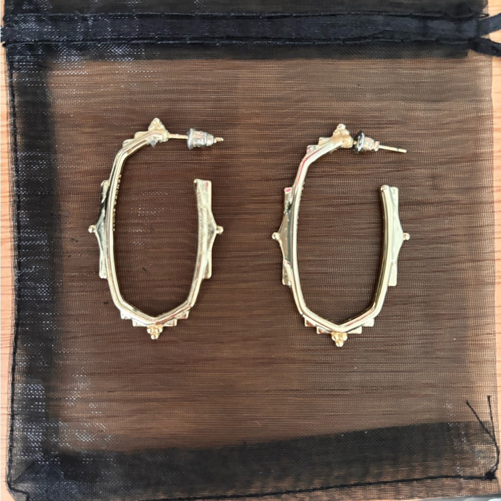 Kendra Scott 14K Yellow Gold Plated Spiked Hoops